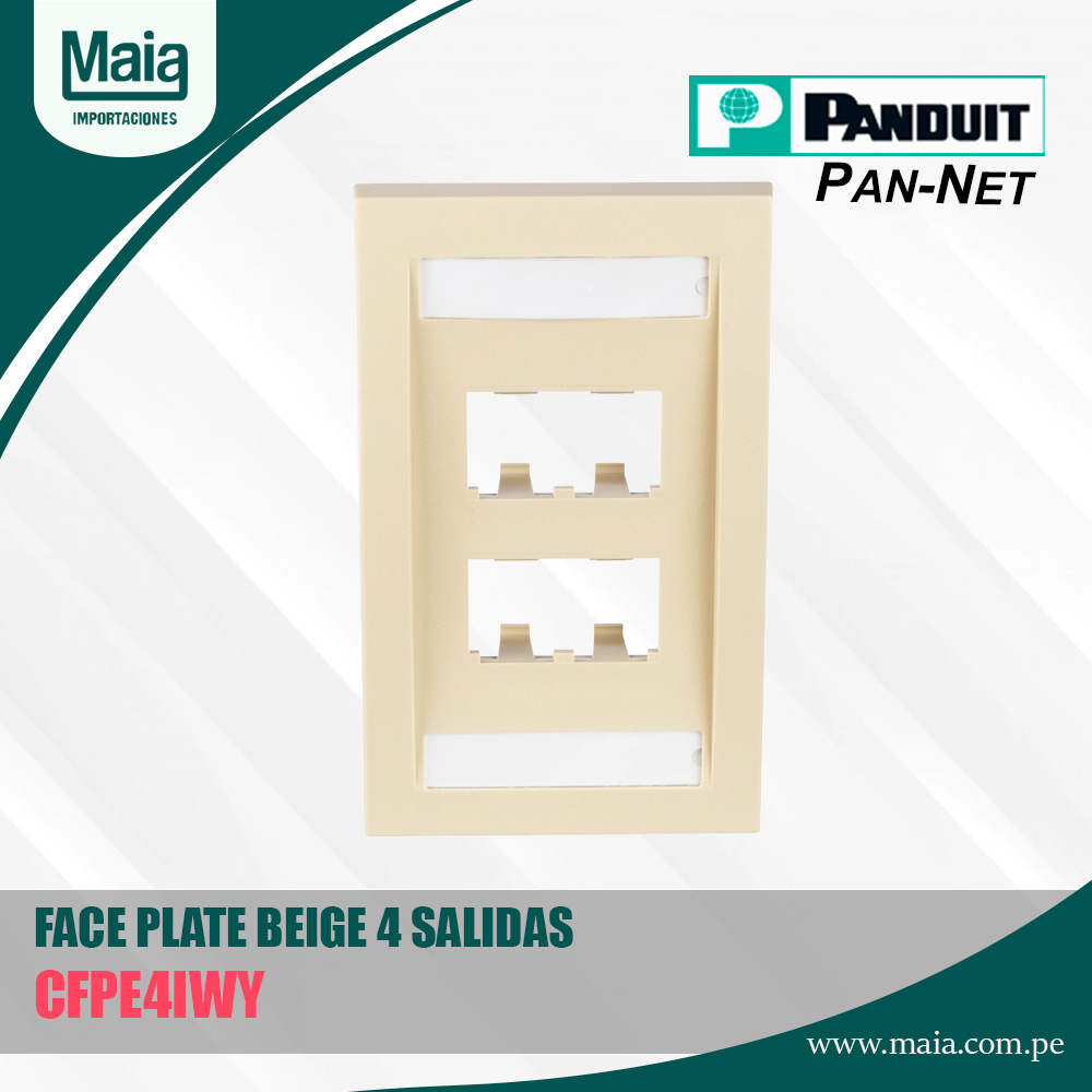 FACE PLATE 4 SALIDAS BEIGE CFPE4IWY